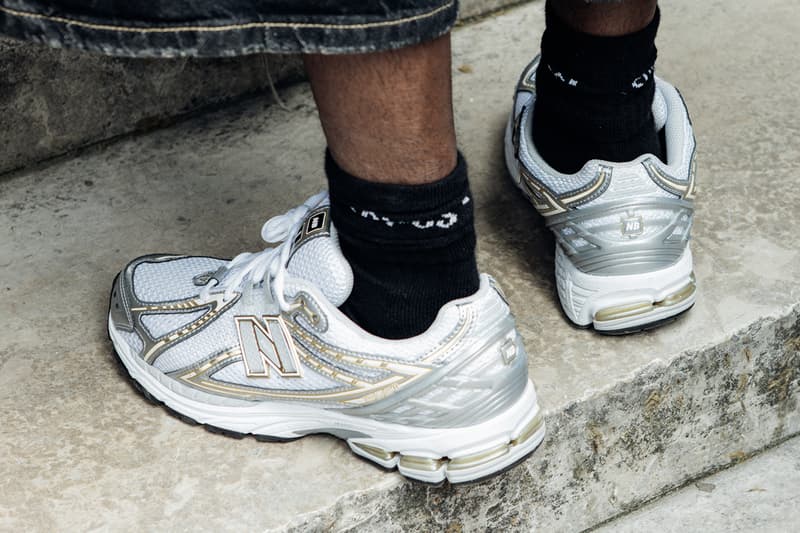 Best Footwear Trends at Paris Fashion Week Men's SS25 adidas wales bonner sambas gazelles nike uptempo shox asics cp company gel kayano new balance dior uggs denim tears