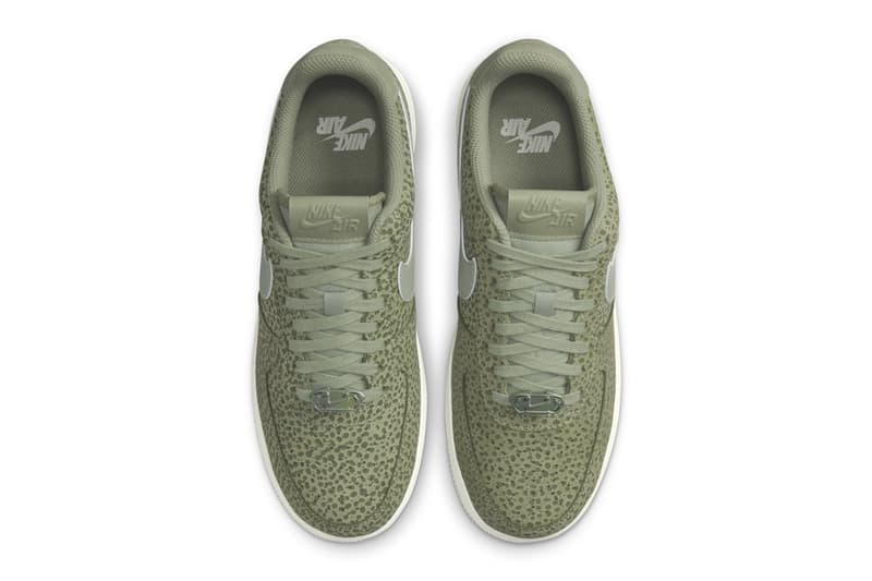 Nike Air Force 1 Low Safari Oil Green Phantom FV6519-200 FV6519-001 Release Info