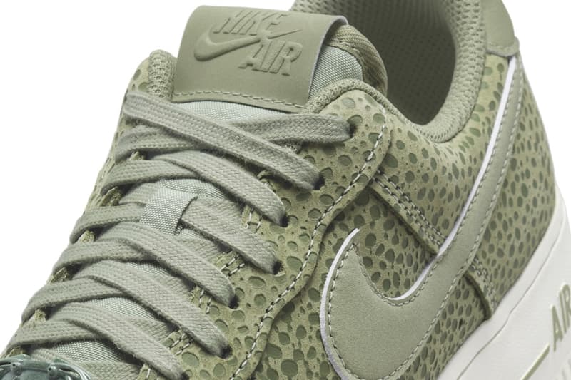 Nike Air Force 1 Low Safari Oil Green Phantom FV6519-200 FV6519-001 Release Info