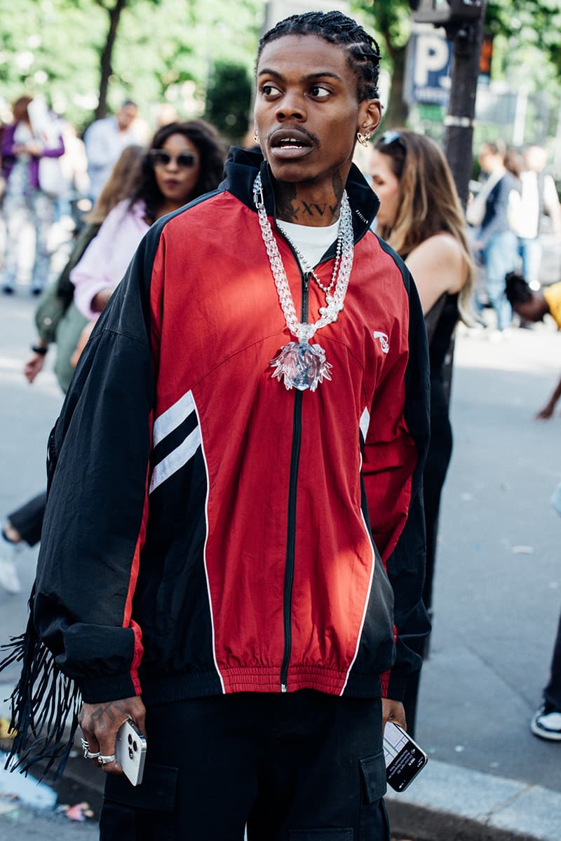 Paris Fashion Week Men's SS25 Street Style dior wales bonner louis vuitton cowboy kidsuper loewe jonathan anderson i told ya asap rocky awge amiri issey miyake lemaire