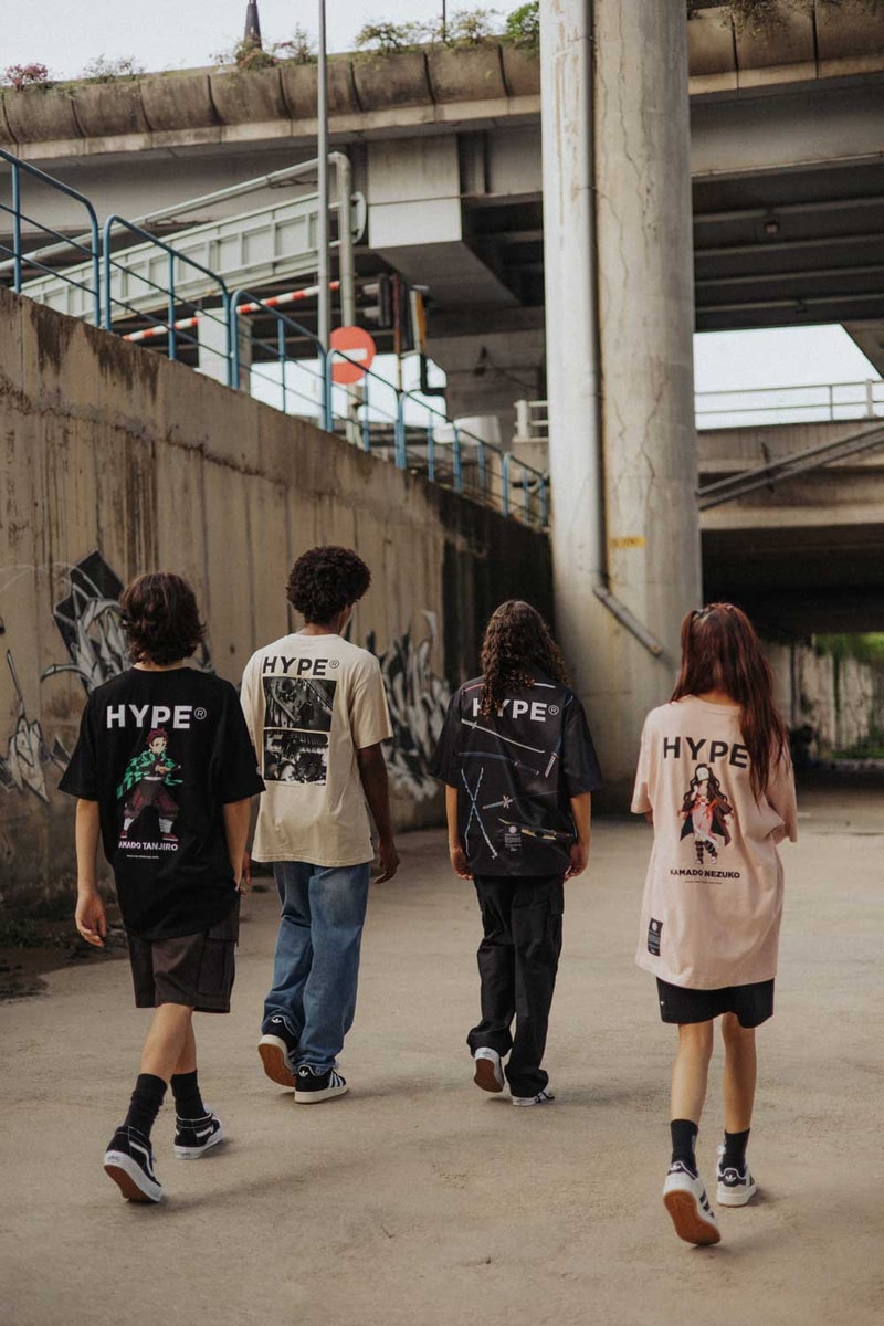 Hype Demon Slayer capsule collection streetwear animé kamado tanjiro t-shirt shirt kimono kamado nezuko agatsuma zenitsu 