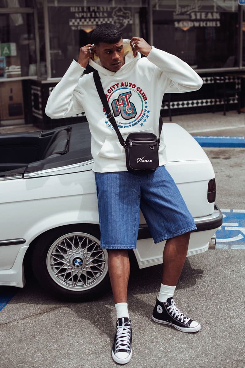Honor The Gift Spring 2024 Inner City Auto Club Release russell westbrook california los angeles fashion brand release drop car paris fashion week ready to wear southern cali graphic t shirt pants denim jacket bomber vest tracksuit accessories