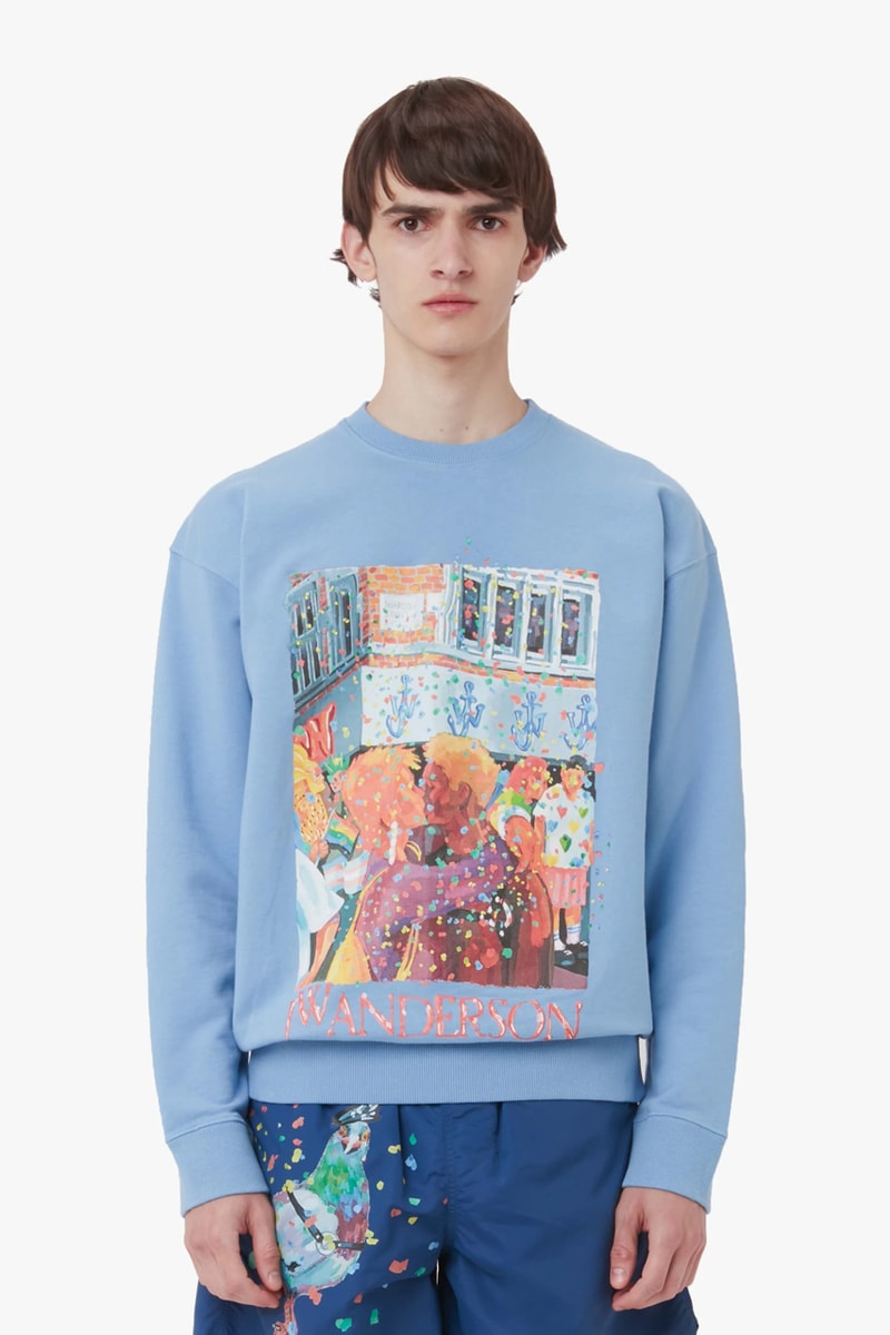 jw anderson pride moth capsule collection 2024 pigeons gay couple tees tanks swim trunks designer 