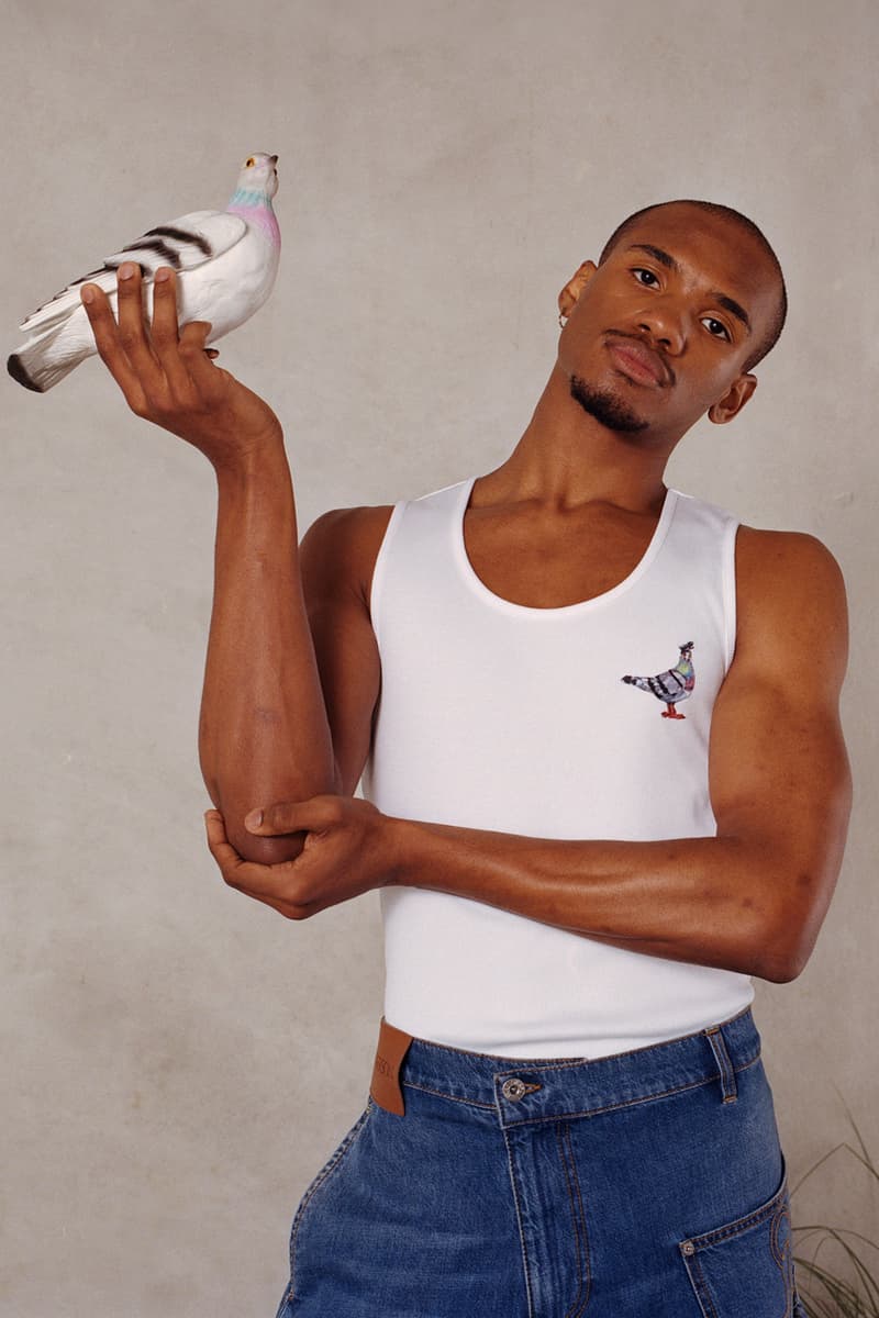 jw anderson pride moth capsule collection 2024 pigeons gay couple tees tanks swim trunks designer 