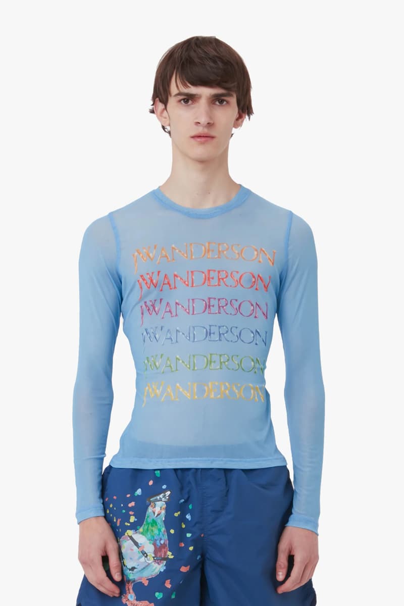 jw anderson pride moth capsule collection 2024 pigeons gay couple tees tanks swim trunks designer 