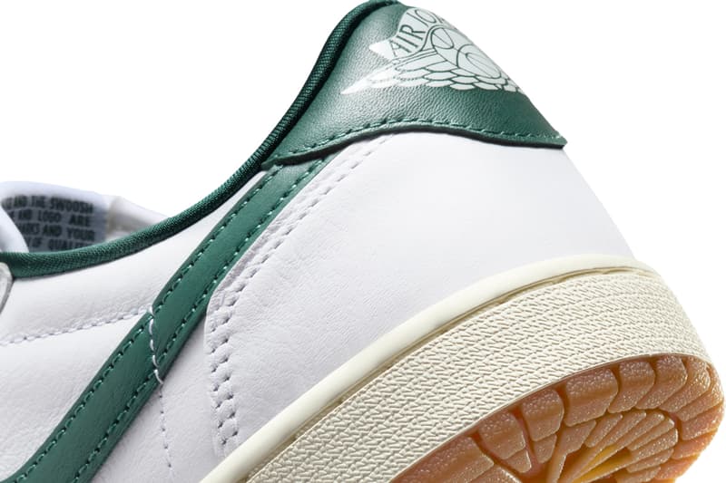 air michael jordan brand 1 low og oxidized green white gum sneakers official release date info photos price store list buying guide CZ0775-133 