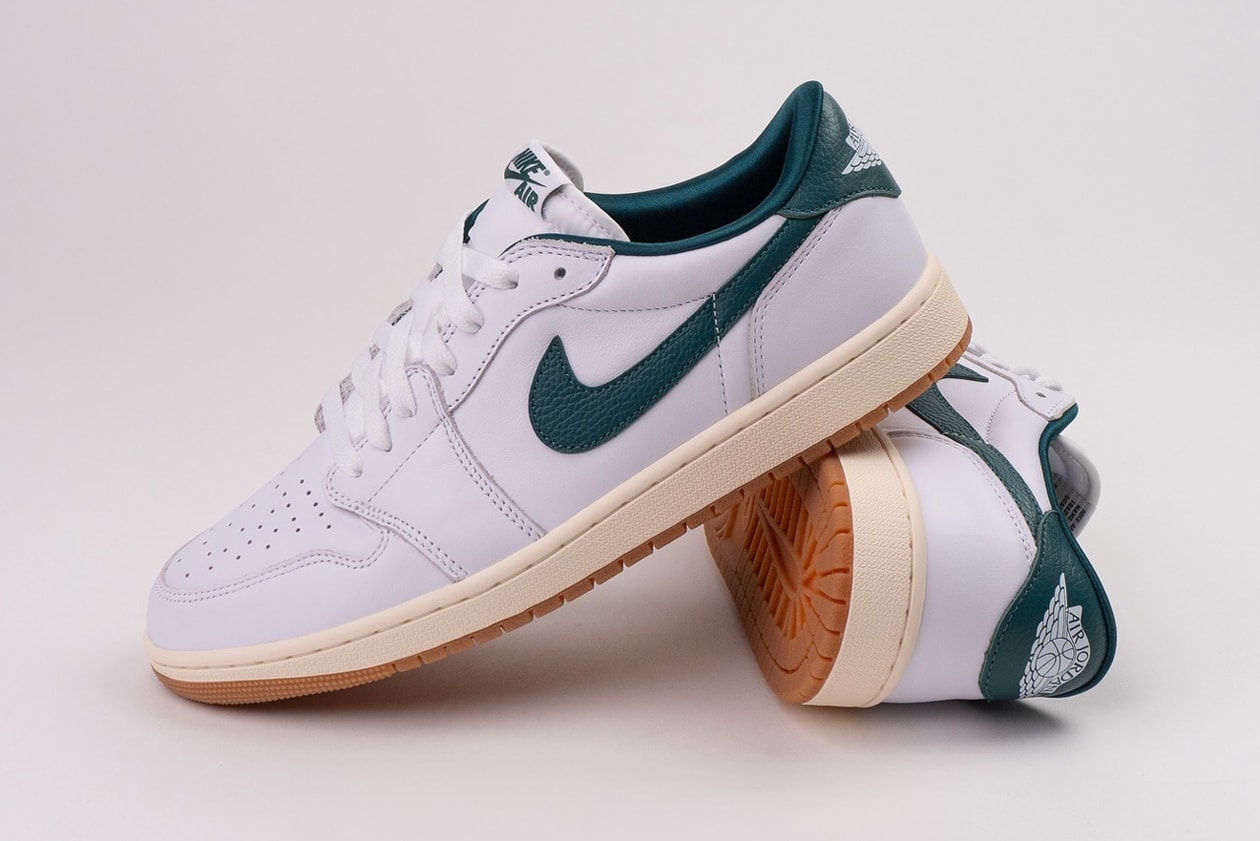 air michael jordan brand 1 low og oxidized green white gum sneakers official release date info photos price store list buying guide CZ0775-133 
