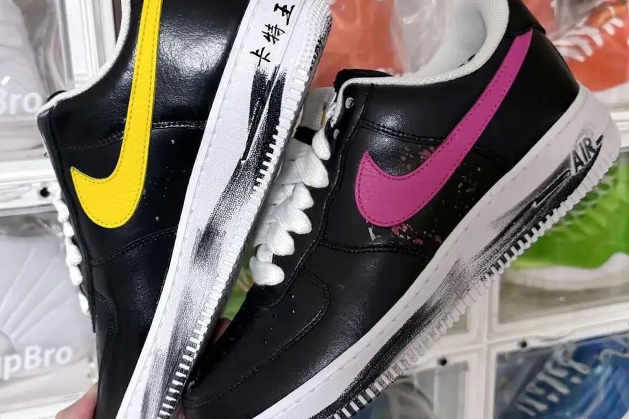 PEACEMINUSONE x Nike Air Force 1 Para-Noise 3.0 G-Dragon AQ3692-004 “Black/New Emerald-Pinkfire II-Tour Yellow-Blue Gale” on foot images official look drop price 