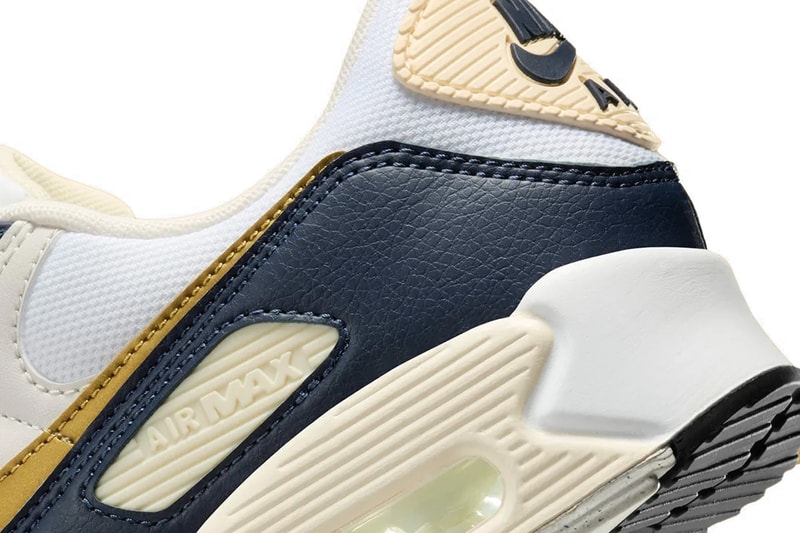 Nike Air Max 90 “Olympic” HF3444-100 Release Info Swoosh sneaker Air Max heel unit