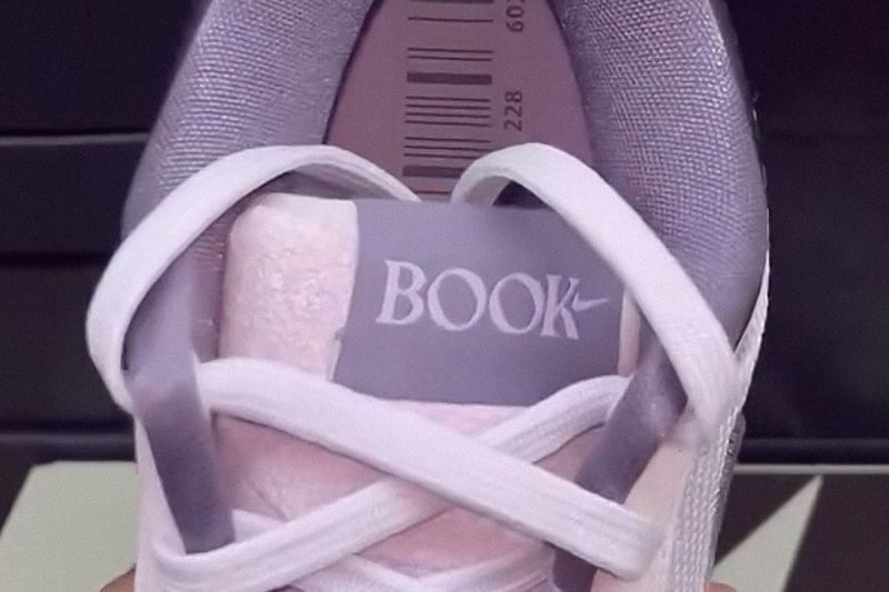 First Look at the Nike Book 1 "Lilac Bloom" FJ4249-500 july 18 snkrs devin booker swoosh purple phoenix suns nba basketball shoes