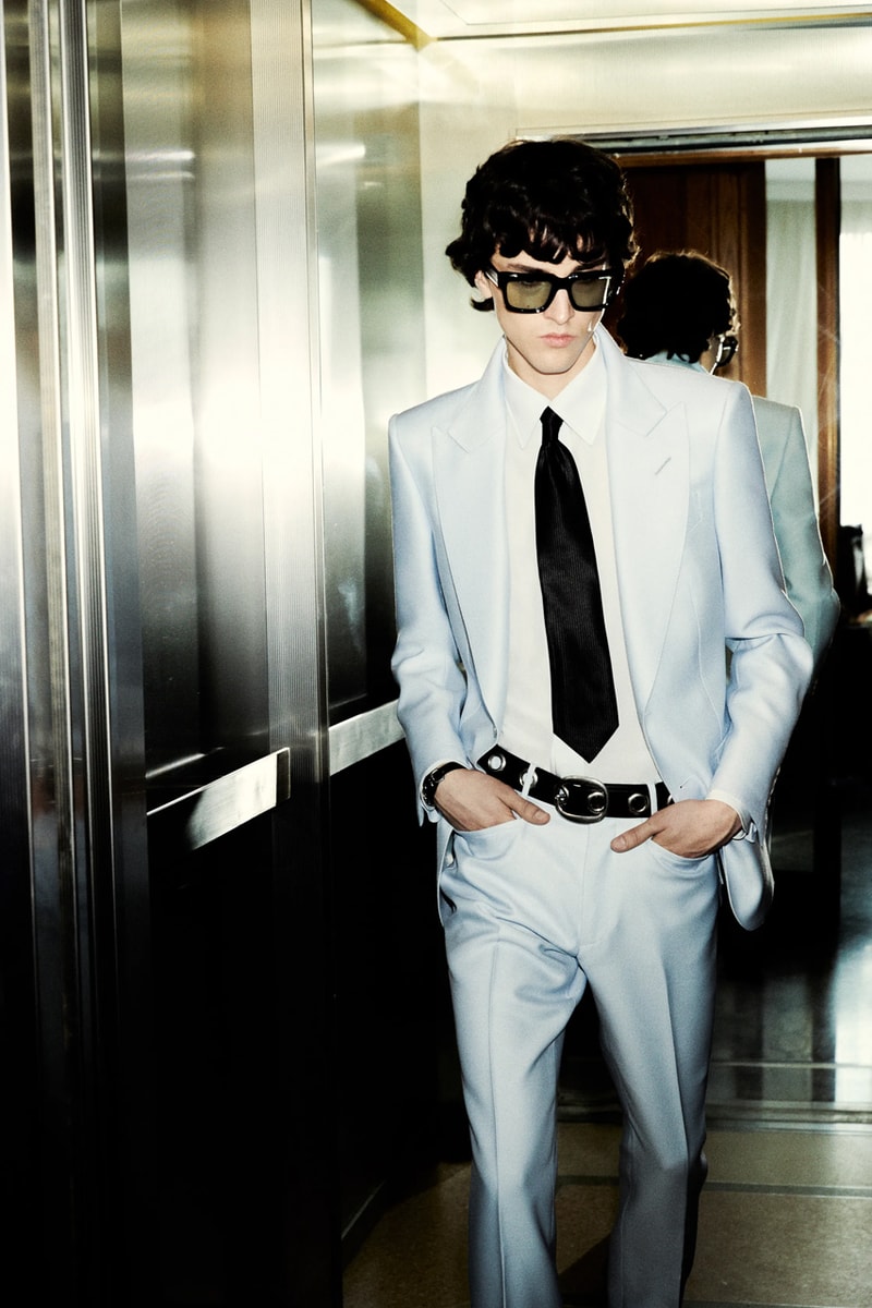 tom ford peter hawkings spring 2025 menswear collection fashion week paris milan 70s style mick jagger david bowie