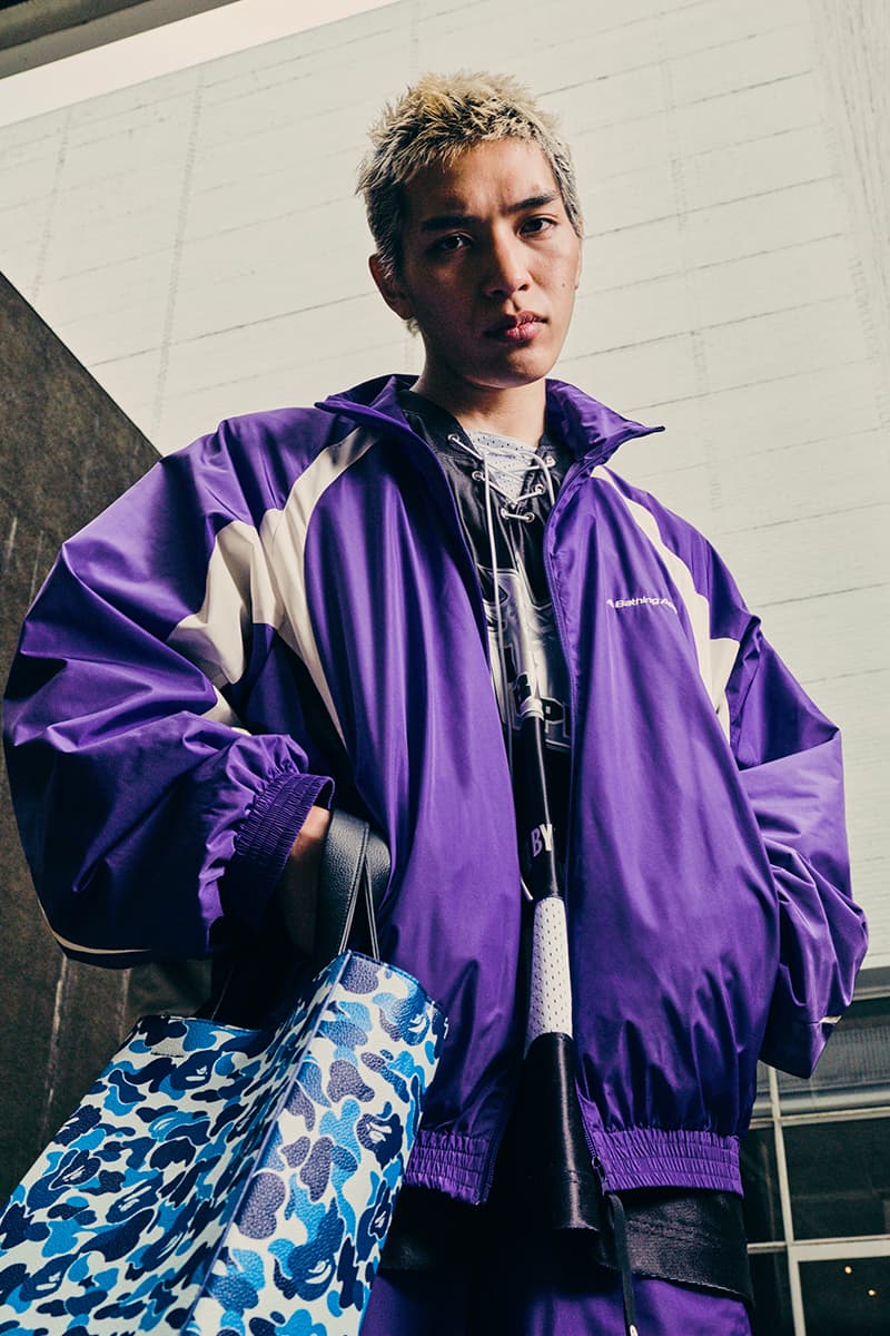 BAPE's FW24 Takes on a "Subculture Aesthetic"colleciton hip hop Marbling Camo, Lux Sport Pattern, Floral Camo, STA Houndstooth Pattern, Japanese Tattoo Camo 20th anniversary of the shark full zip