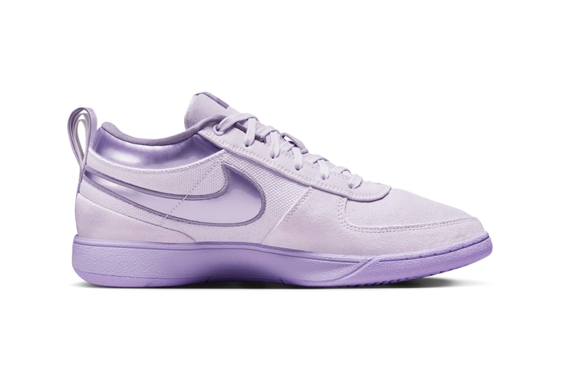 First Look at the Nike Book 1 "Lilac Bloom" FJ4249-500 july 18 snkrs devin booker swoosh purple phoenix suns nba basketball shoes