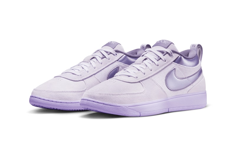 First Look at the Nike Book 1 "Lilac Bloom" FJ4249-500 july 18 snkrs devin booker swoosh purple phoenix suns nba basketball shoes