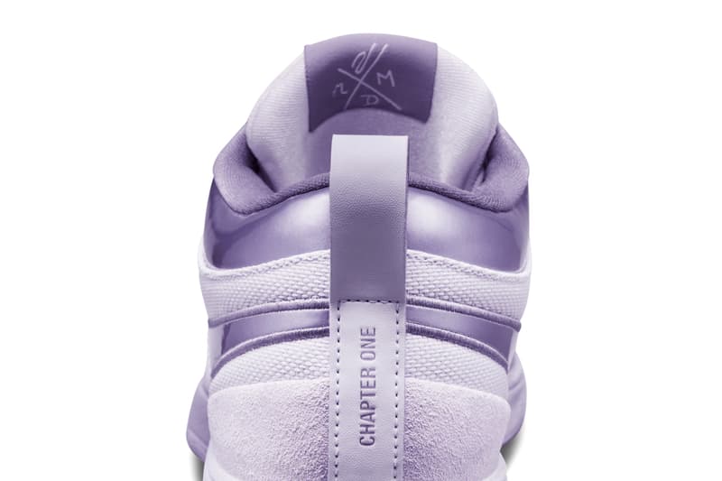First Look at the Nike Book 1 "Lilac Bloom" FJ4249-500 july 18 snkrs devin booker swoosh purple phoenix suns nba basketball shoes