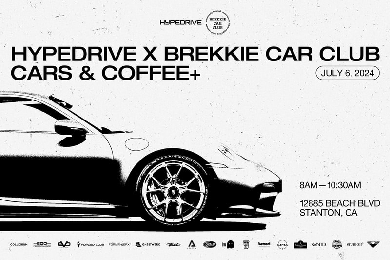 Hypedrive x Brekkie Car Club Cars & Coffee Event Details Fashion Footwear