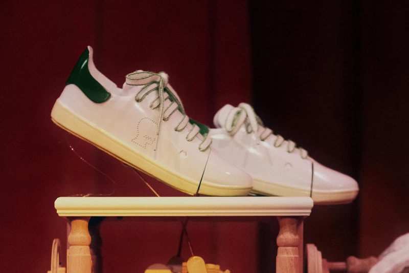 Kyle Ng Previews the Brain Dead x adidas Stan Smith footwear sneaker shoe release upper suede leather collab logo tongue lace green colorway white bowling shoe first collaboration release date link price farmtactics unstructured tennis london release exclusive