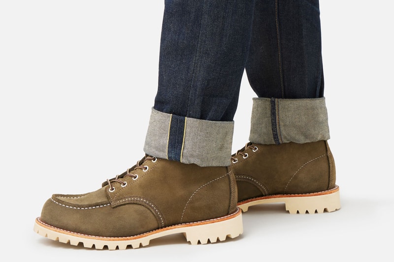 Red Wing Moc Toe Boot Footwear Trainers Outdoors Hiking Shoes Fashion Outsole Winter High Top Green Boot Style Shopping