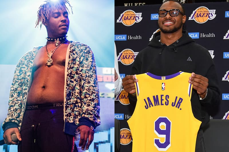 Bronny James Honors Juice WRLD With No. 9 Jersey nba basketball lebron los angeles lakers la rapper news