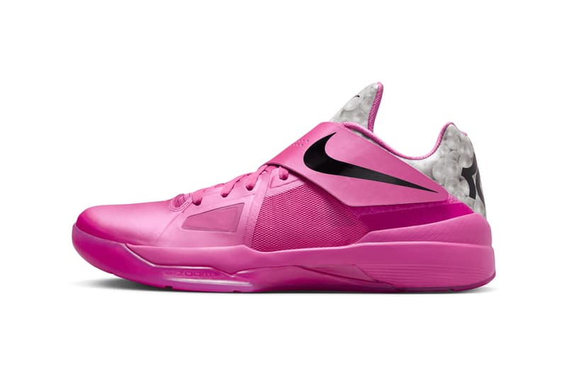 Nike KD 4 "Aunt Pearl" 2024 Return HF9098-600 Pinkfire II/Black-Metallic Silver kevin durant holiday 2024