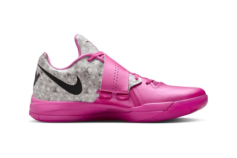 Nike KD 4 "Aunt Pearl" 2024 Return HF9098-600 Pinkfire II/Black-Metallic Silver kevin durant holiday 2024