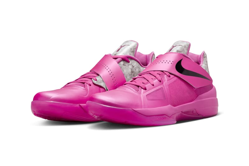 Nike KD 4 "Aunt Pearl" 2024 Return HF9098-600 Pinkfire II/Black-Metallic Silver kevin durant holiday 2024