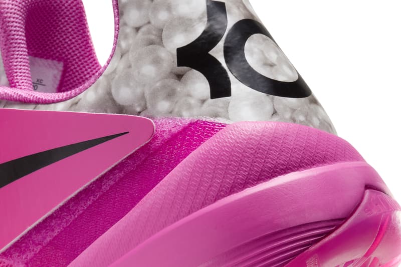 Nike KD 4 "Aunt Pearl" 2024 Return HF9098-600 Pinkfire II/Black-Metallic Silver kevin durant holiday 2024