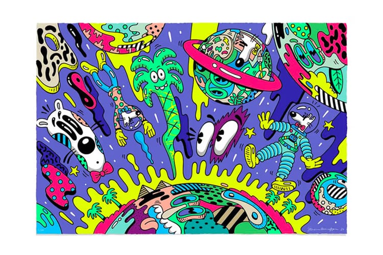 World's Collide in Steven Harrington's Latest Print