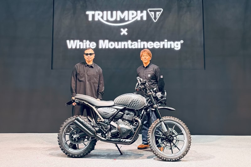 Triumph and White Mountaineering Collaborate on a Special Edition Scrambler 400 X motorcycle project yosuke aizawa tokyo outdoor show
