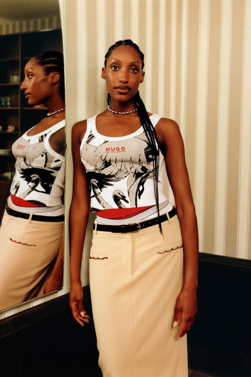 les benjamins hugo collaboration debut collection tailoring shirts suits Gastarbeiter key kids streetwear carpenter corset red 