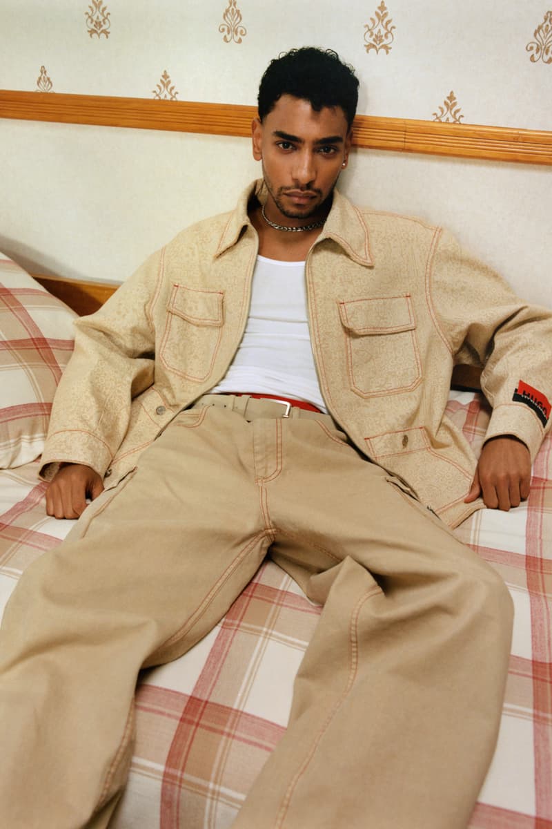 les benjamins hugo collaboration debut collection tailoring shirts suits Gastarbeiter key kids streetwear carpenter corset red 