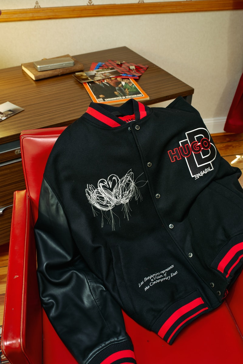 les benjamins hugo collaboration debut collection tailoring shirts suits Gastarbeiter key kids streetwear carpenter corset red 
