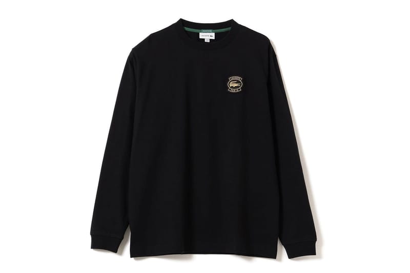 【美品✨】LACOSTE × BEAMS EXCLUSIVE EDITION RareBEAMS GOLF Exclusive LACOSTE Shawl Collar Polo Shirt Black