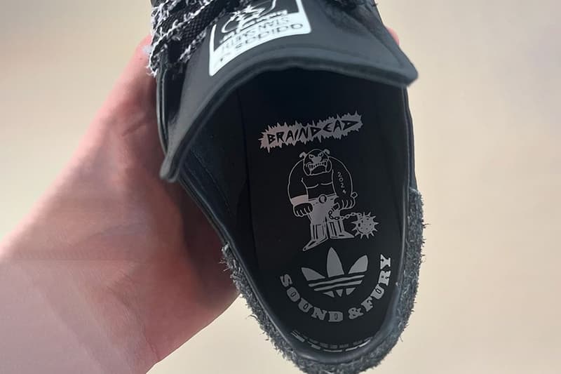 Brain Dead x Sound and Fury x adidas Stan Smith "Unstructured" sneaker collab wimbledon release online link colorway price kyle ng collab og color heel medial upper logo head 