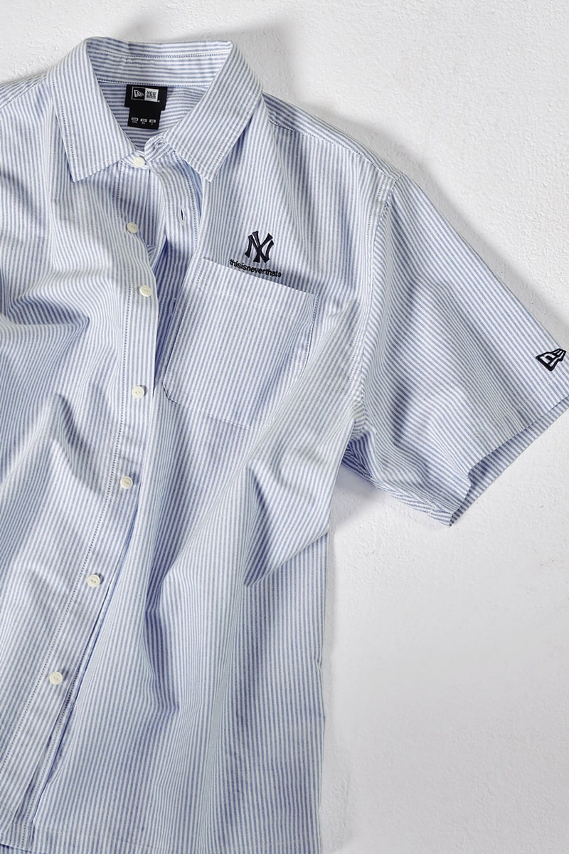 thisisneverthat x NEW ERA Pay Homage to the New York Yankees ny team mlb baseball link capsule collection this is never that fitted hat headwear camo shirt shorts denim 