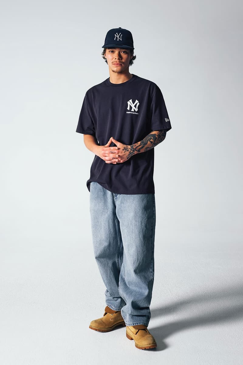 thisisneverthat x NEW ERA Pay Homage to the New York Yankees ny team mlb baseball link capsule collection this is never that fitted hat headwear camo shirt shorts denim 