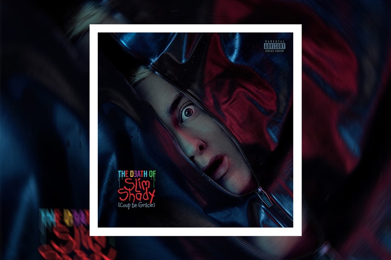 Eminem 'The Death of Slim Shady (Coup de Grâce)' Official Album Cover Tracklist release info marshall mathers rapper houdini tobey big sean baby tron apple music 