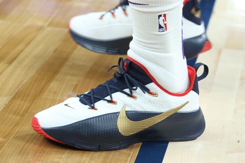 LeBron James Debuts His Upcoming Training Shoe, the Nike Royalty TR team usa pe player edition white navy varsity read paris olympics usa v canada game scrimmages king james basketball shoe