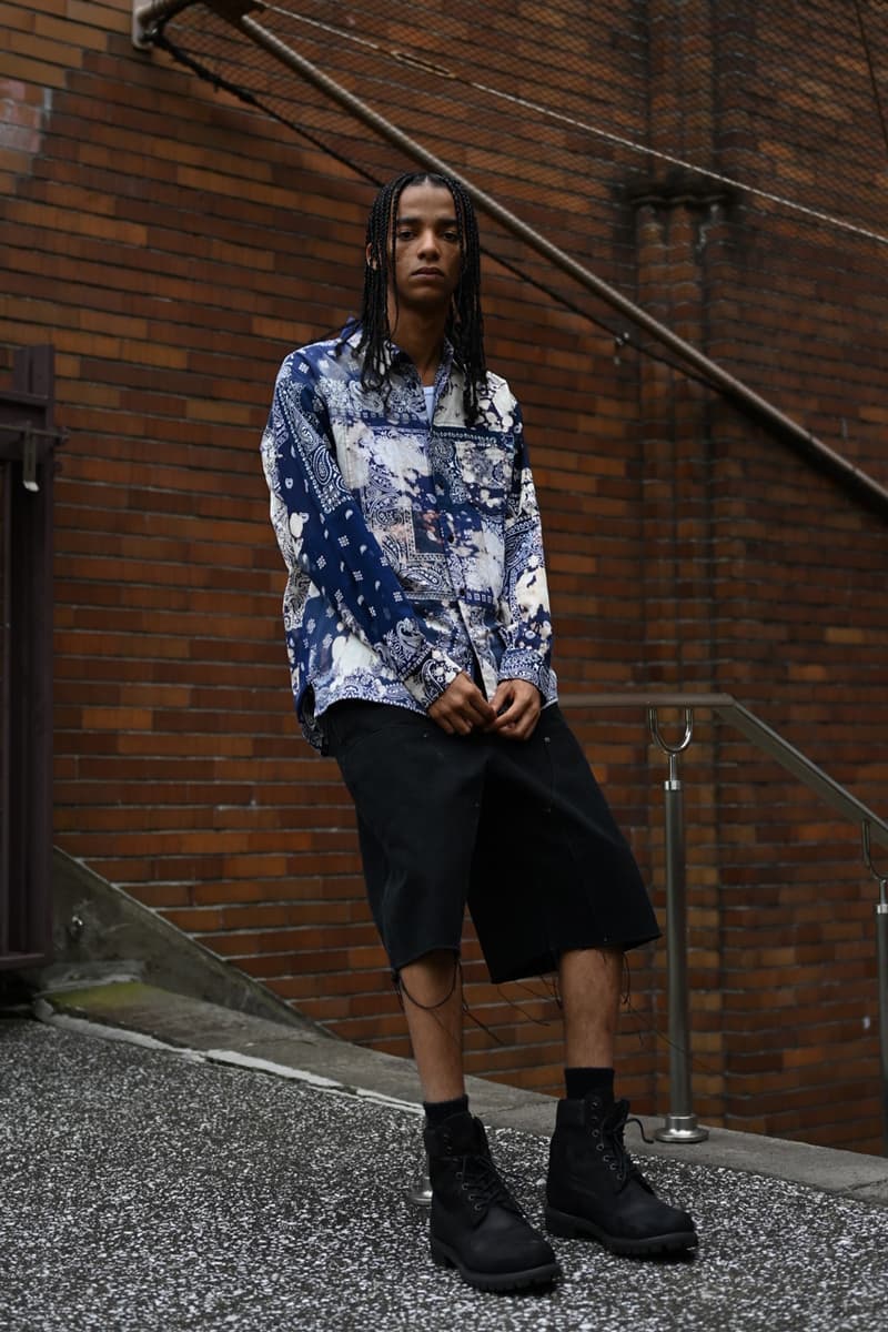 MIYAGIHIDETAKA awake ny angelo baque hand bleached repurposed bandanna shirts bespoke official release date info photos price store list buying guide