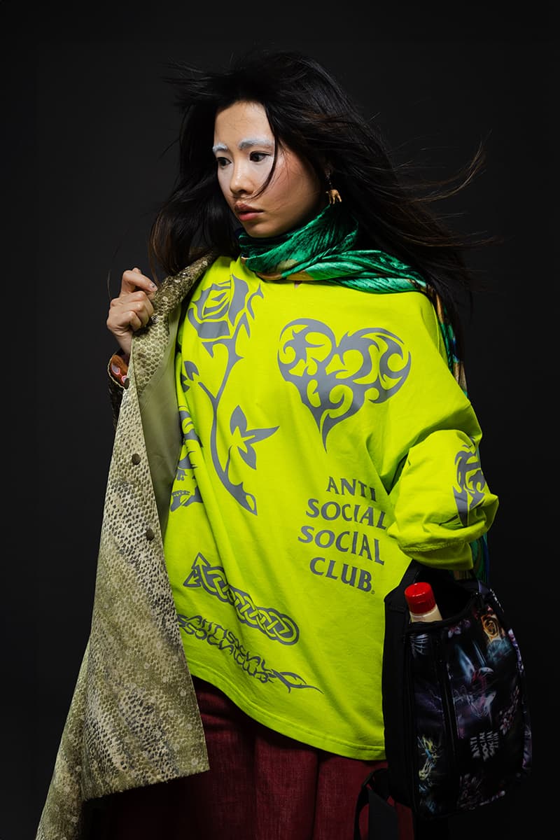 Anti Social Social Club Paris 2024 capsule July 2024 major collection olympic tanks hoodies shirts sweatpants  jackets accessories grinders socks speakers lighters leopard dragon florals limited edition upcycled tees hats a leather jacket