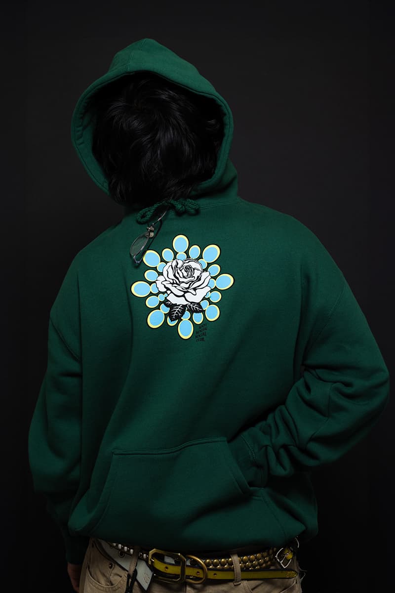 Anti Social Social Club Paris 2024 capsule July 2024 major collection olympic tanks hoodies shirts sweatpants  jackets accessories grinders socks speakers lighters leopard dragon florals limited edition upcycled tees hats a leather jacket
