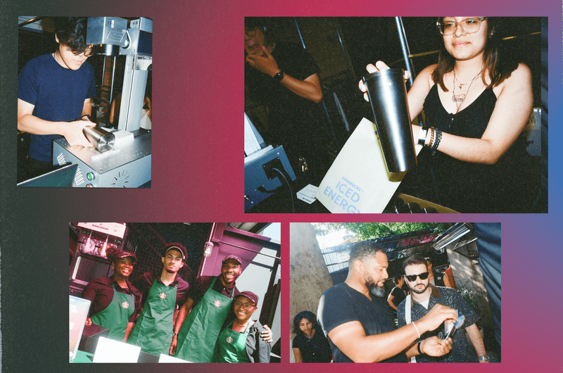 starbucks iced energy drinks melon burst tropical citrus launch party blu de tiger public records nyc event brooklyn summer venti 