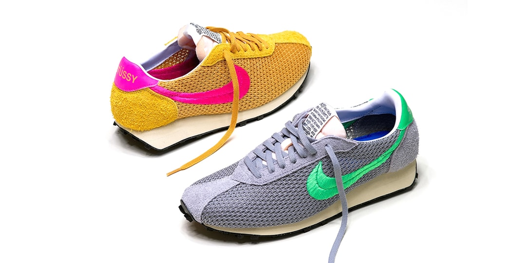 The Stüssy x Nike LD-1000 "Sanded Gold" and "Green Spark" Drop This Week