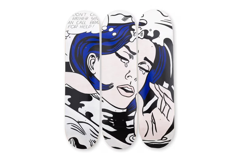 the skateroom roy lichtenstein collection skateboard artwork paintings comic book vintage pop art