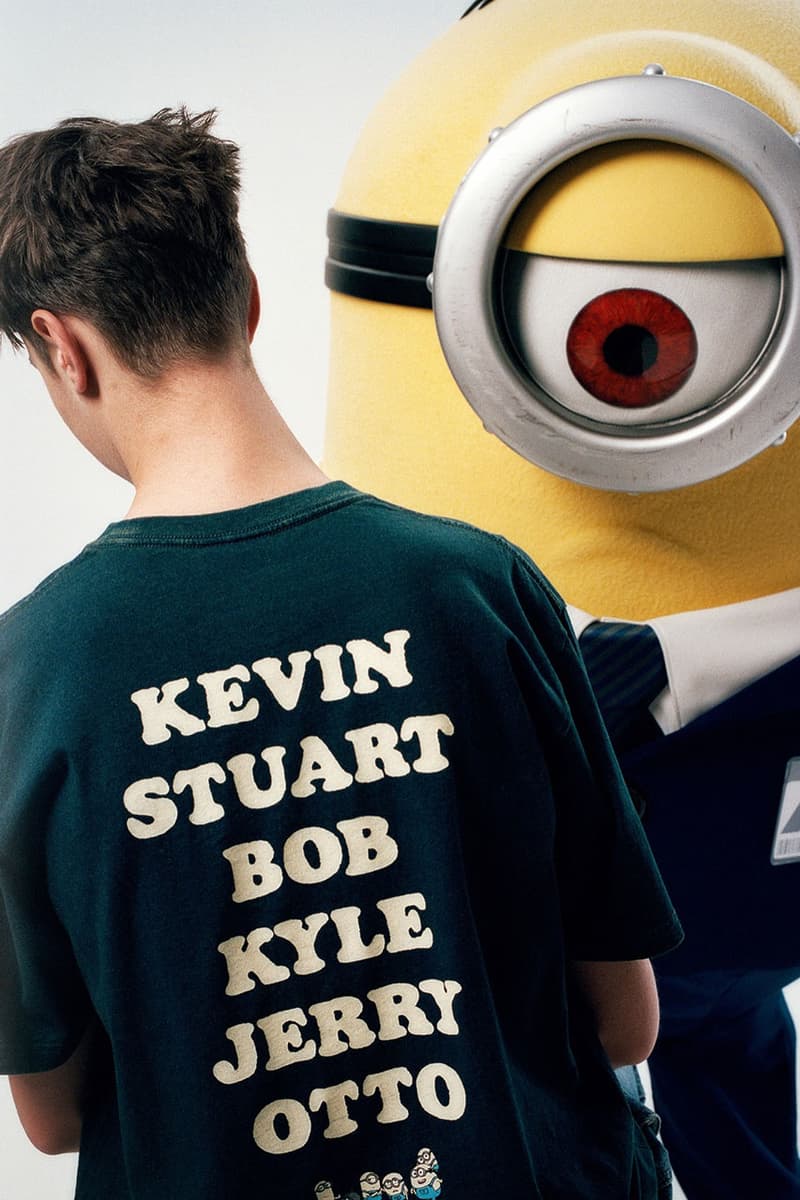 thisisneverthat Brings On 'The Minions' for New Capsule despicable me 1 2 3 4 gru rise collaboration collab link release drop price jacket hat accessories kevin bob stuart movie pharrell link 