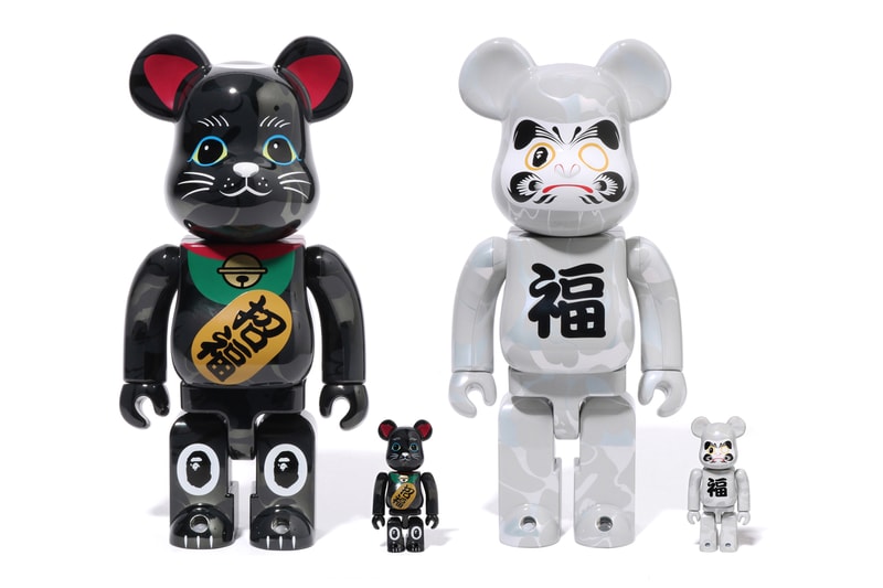 BAPE and Medicom Toy Launch "Maneki-Neko" and "Daruka" BE@RBRICK Set