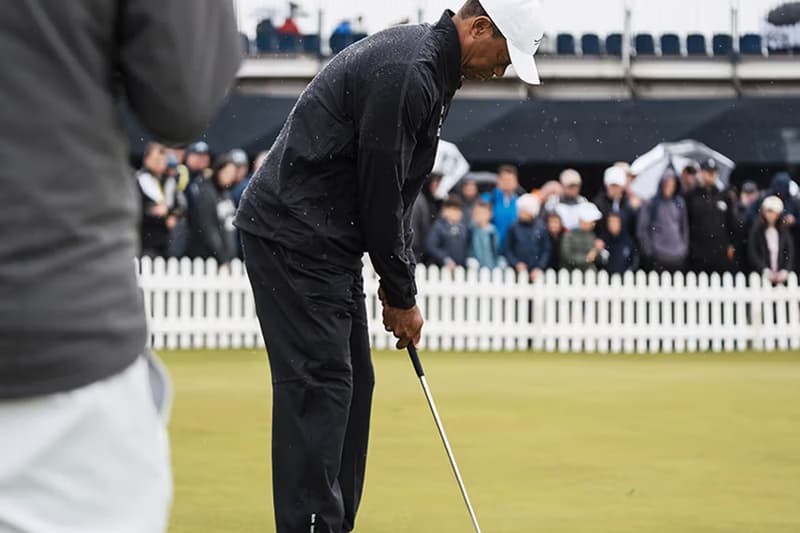 tiger woods sun day red open championship royal troon waterproof weather rain gear half zip jacket 3l pant