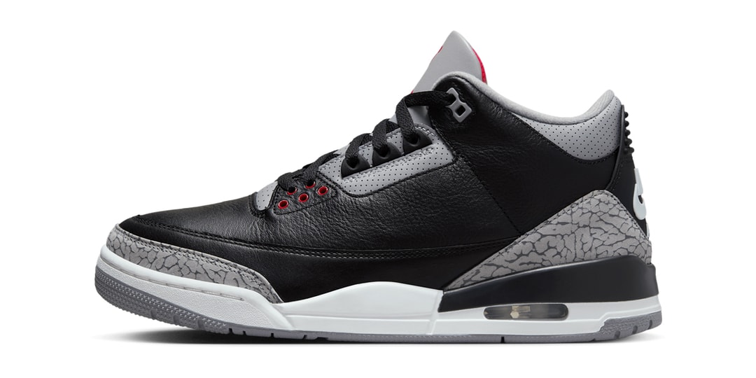 Official Look at This Year's Air Jordan 3 "Black Cement"