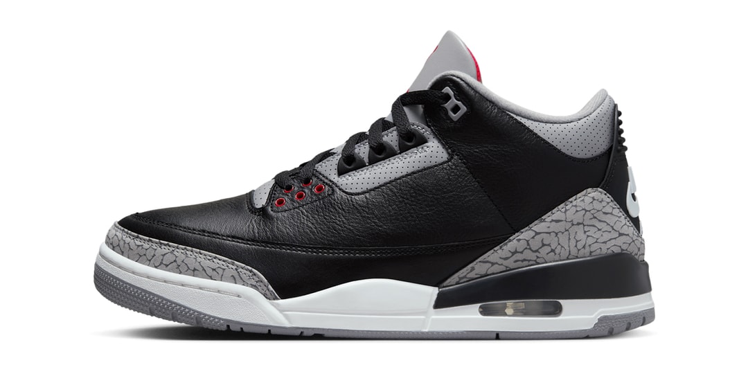Official Look at This Year's Air Jordan 3 "Black Cement"