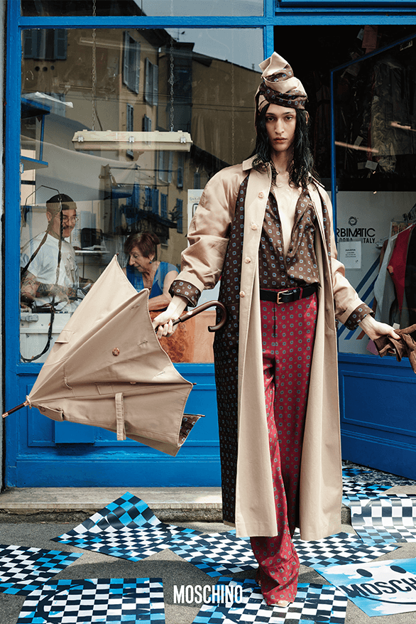 Moschino Fall Winter 2024 Campaign Adrian Appiolaza menswear womenswear italy milan